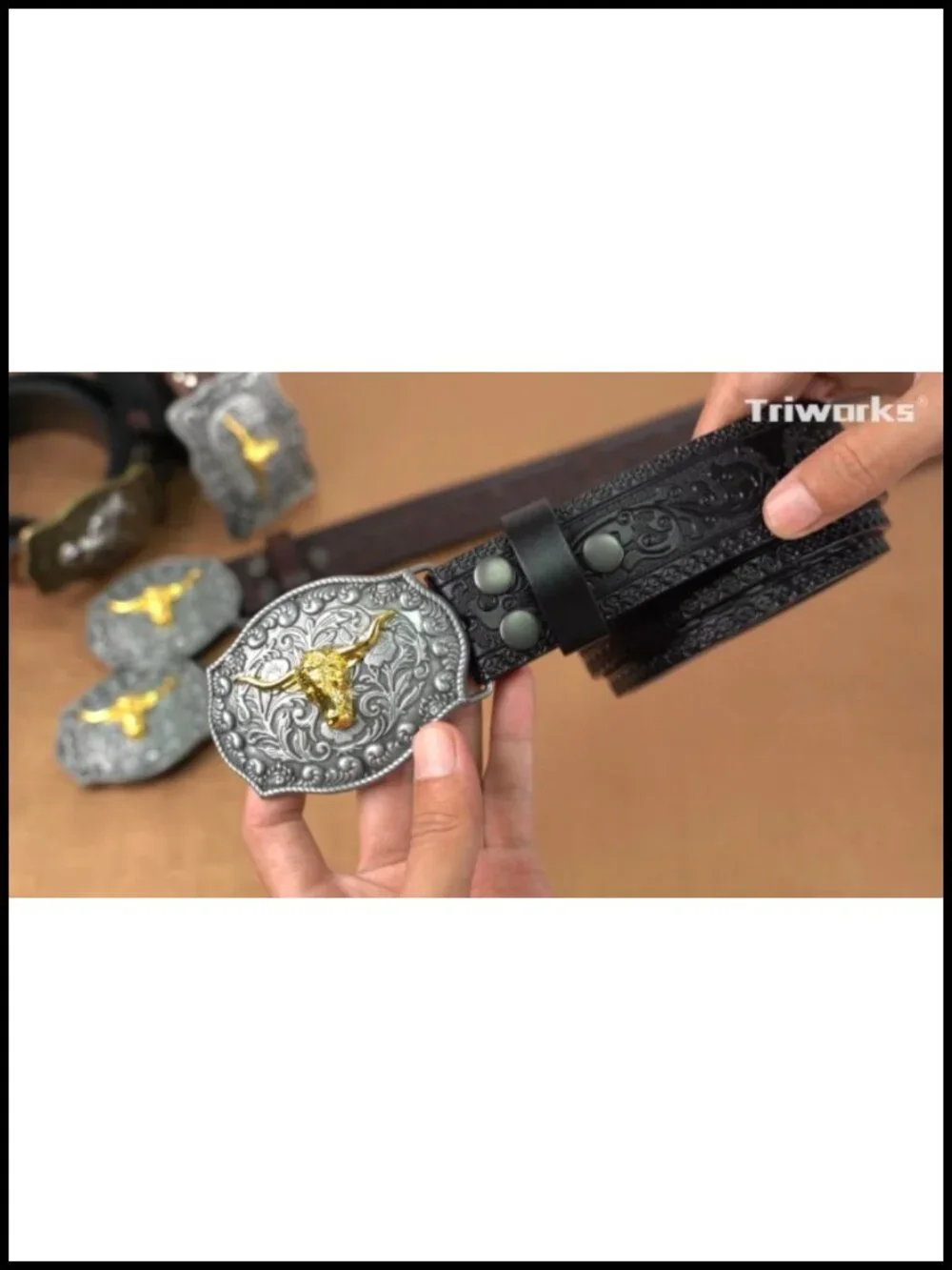 Western Cowboy Cowgirl Belt for Men, 1.5